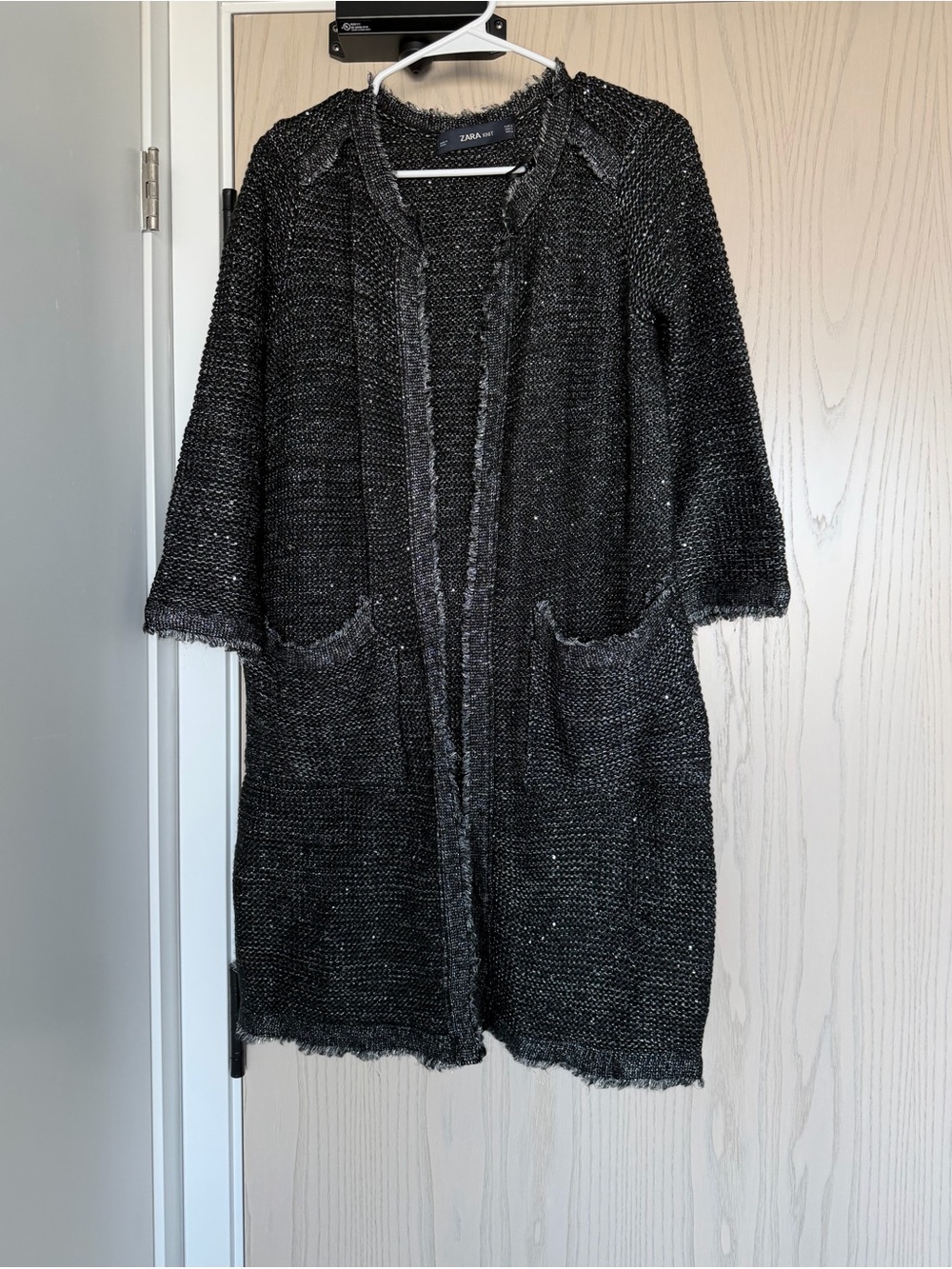Zara Black Party wear coat with belt (Brand New)